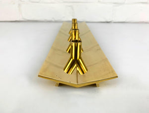 Scandinavian Candleholder N69 in Brass by Pierre Forsell for Skultuna Sweden 1960s