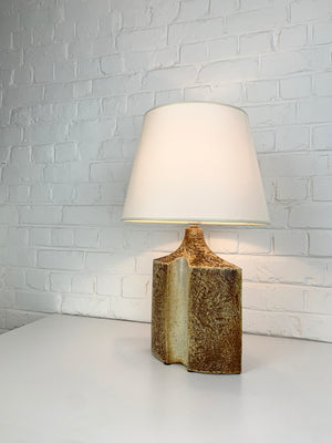 Big Danish Søholm Stentøj ceramic table lamp, glazed stoneware by Haico Nitzsche