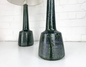 Pair Ceramic Table Lamps by Esben Klint for Le Klint / Palshus, Denmark