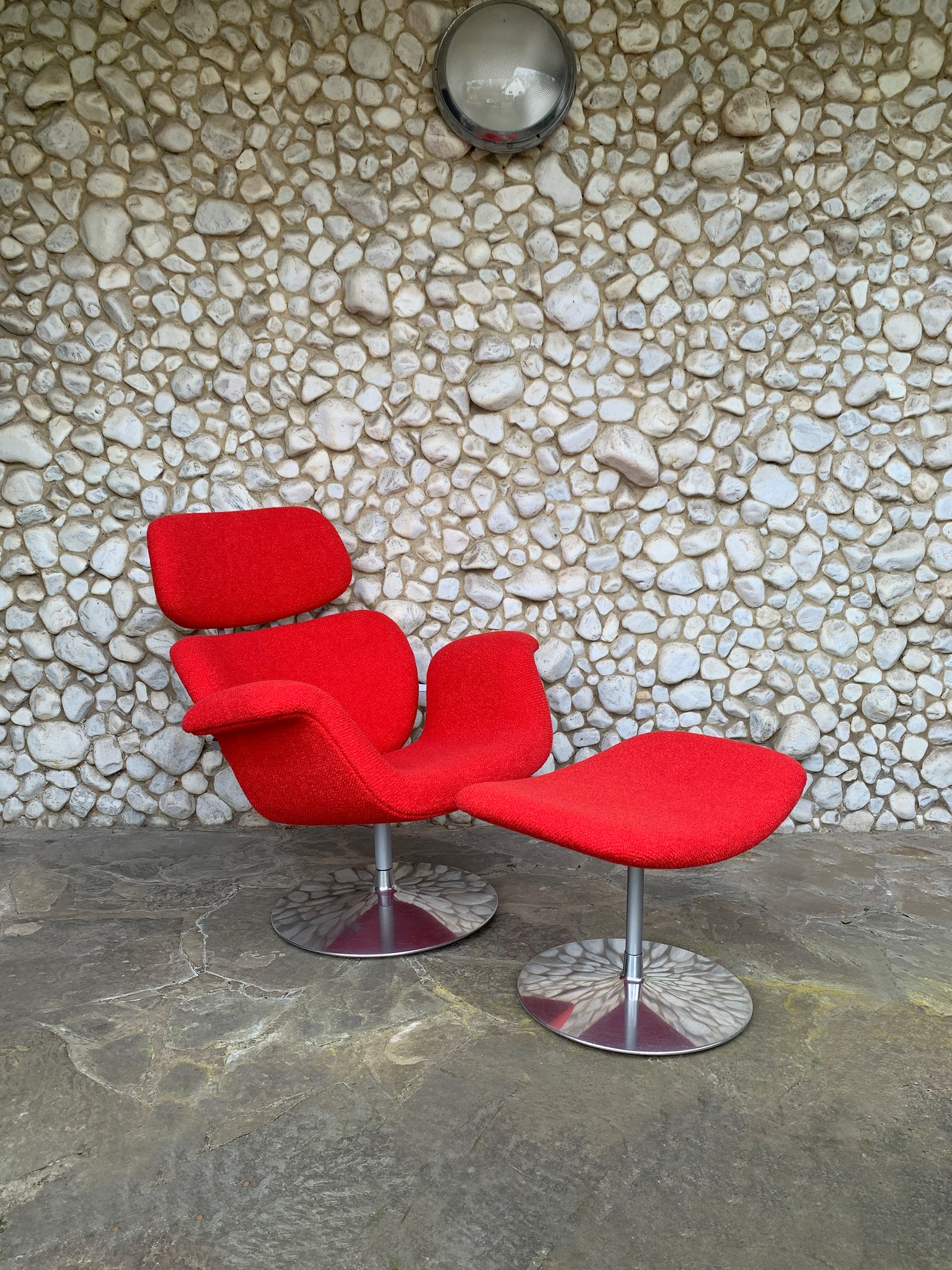 Big Tulip Lounge Chair & ottoman by Pierre Paulin for Artifort, 1980s