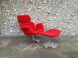 Big Tulip Lounge Chair & ottoman by Pierre Paulin for Artifort, 1980s