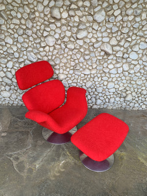 Big Tulip Lounge Chair & ottoman by Pierre Paulin for Artifort, 1980s