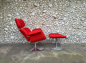 Big Tulip Lounge Chair & ottoman by Pierre Paulin for Artifort, 1980s