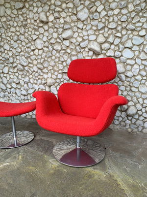 Big Tulip Lounge Chair & ottoman by Pierre Paulin for Artifort, 1980s