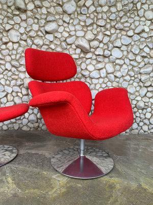 Big Tulip Lounge Chair & ottoman by Pierre Paulin for Artifort, 1980s