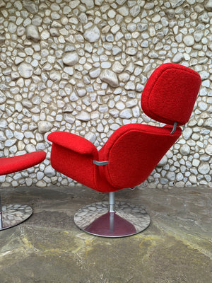 Big Tulip Lounge Chair & ottoman by Pierre Paulin for Artifort, 1980s