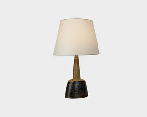 Oval Ceramic Table Lamp, Organic Stoneware, Nils Kähler for HAK, Denmark 1970