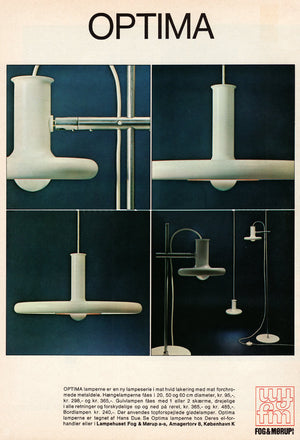 Space-Age Optima Pendant lamp, Hans Due for Fog & Morup, Denmark, 1970s (3 available)