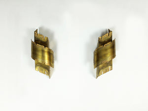 Danish Brutalist Wall Lights by Svend Aage Holm Sorensen for Holm Sorensen, Set of 2