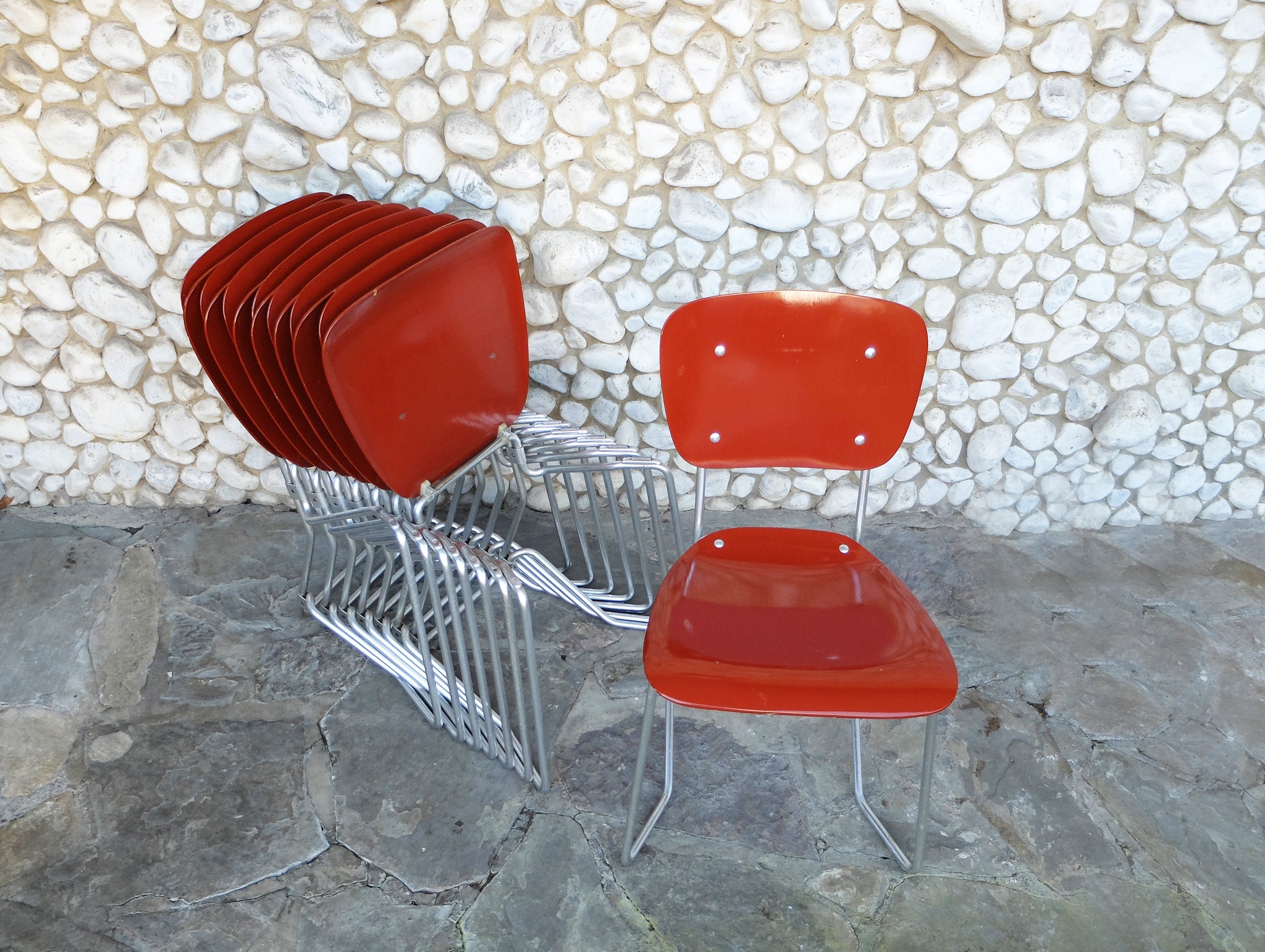 Aluminum & Birch Aluflex Dining Chairs by Armin Wirth. for Ph. Zieringer KG, Set of 8