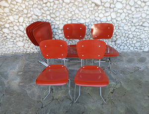 Aluminum & Birch Aluflex Dining Chairs by Armin Wirth. for Ph. Zieringer KG, Set of 8