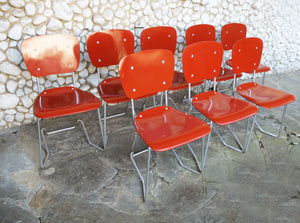 Aluminum & Birch Aluflex Dining Chairs by Armin Wirth. for Ph. Zieringer KG, Set of 8