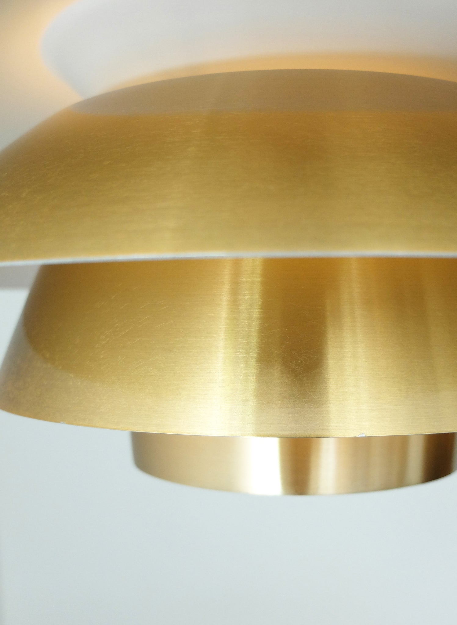 Verona Brass Pendant Lamp, brushed Gold Finish by Svend Middelboe for Nordic Solar, Denmark