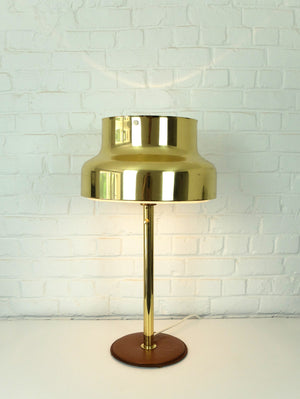 Bumling Brass & Leather Table Lamp by Anders Pehrson for Ateljé Lyktan, 1960s