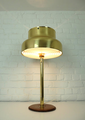 Bumling Brass & Leather Table Lamp by Anders Pehrson for Ateljé Lyktan, 1960s