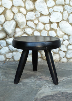 Tripod Berger Stool by Charlotte Perriand for Steph Simon, 1950s