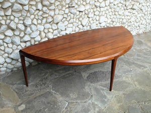 Scandinavian Coffee Table in Rosewood by Johannes Andersen for C. F. Christensen Silkeborg, Denmark, 1960s