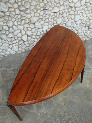 Scandinavian Coffee Table in Rosewood by Johannes Andersen for C. F. Christensen Silkeborg, Denmark, 1960s