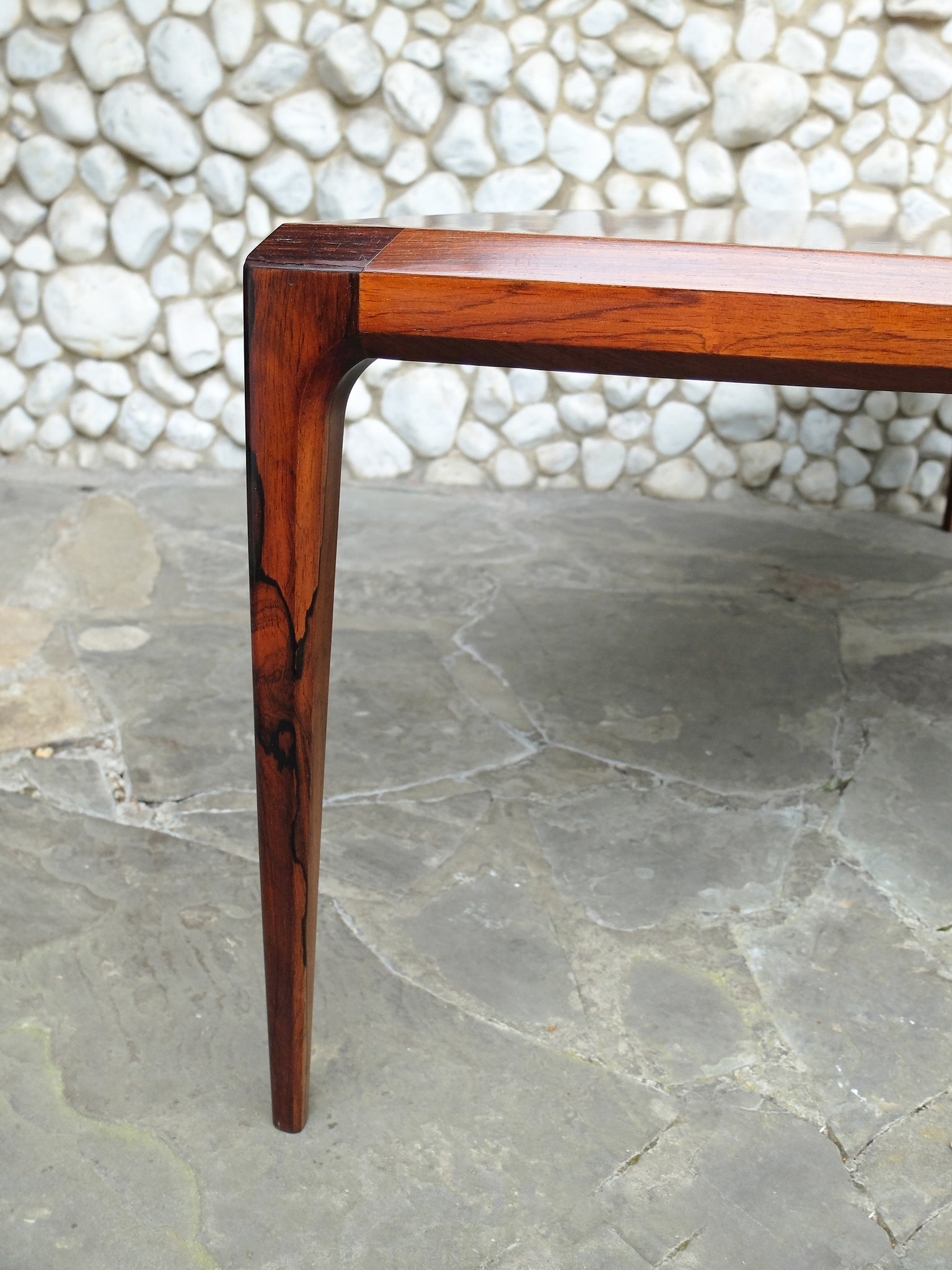 Scandinavian Coffee Table in Rosewood by Johannes Andersen for C. F. Christensen Silkeborg, Denmark, 1960s