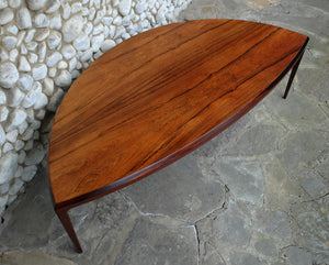 Scandinavian Coffee Table in Rosewood by Johannes Andersen for C. F. Christensen Silkeborg, Denmark, 1960s