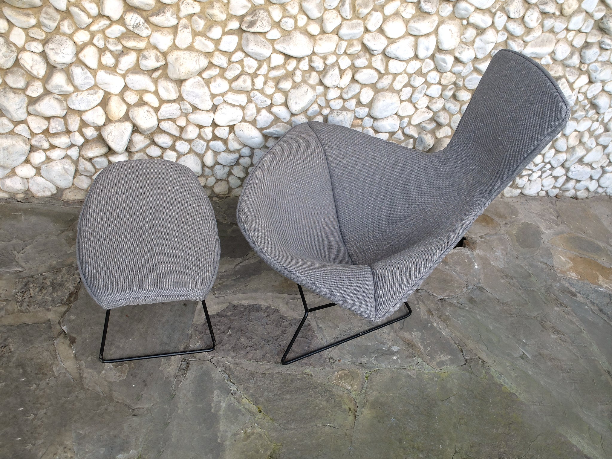 Bird Lounge Chair and Ottoman, Harry Bertoia for Knoll International