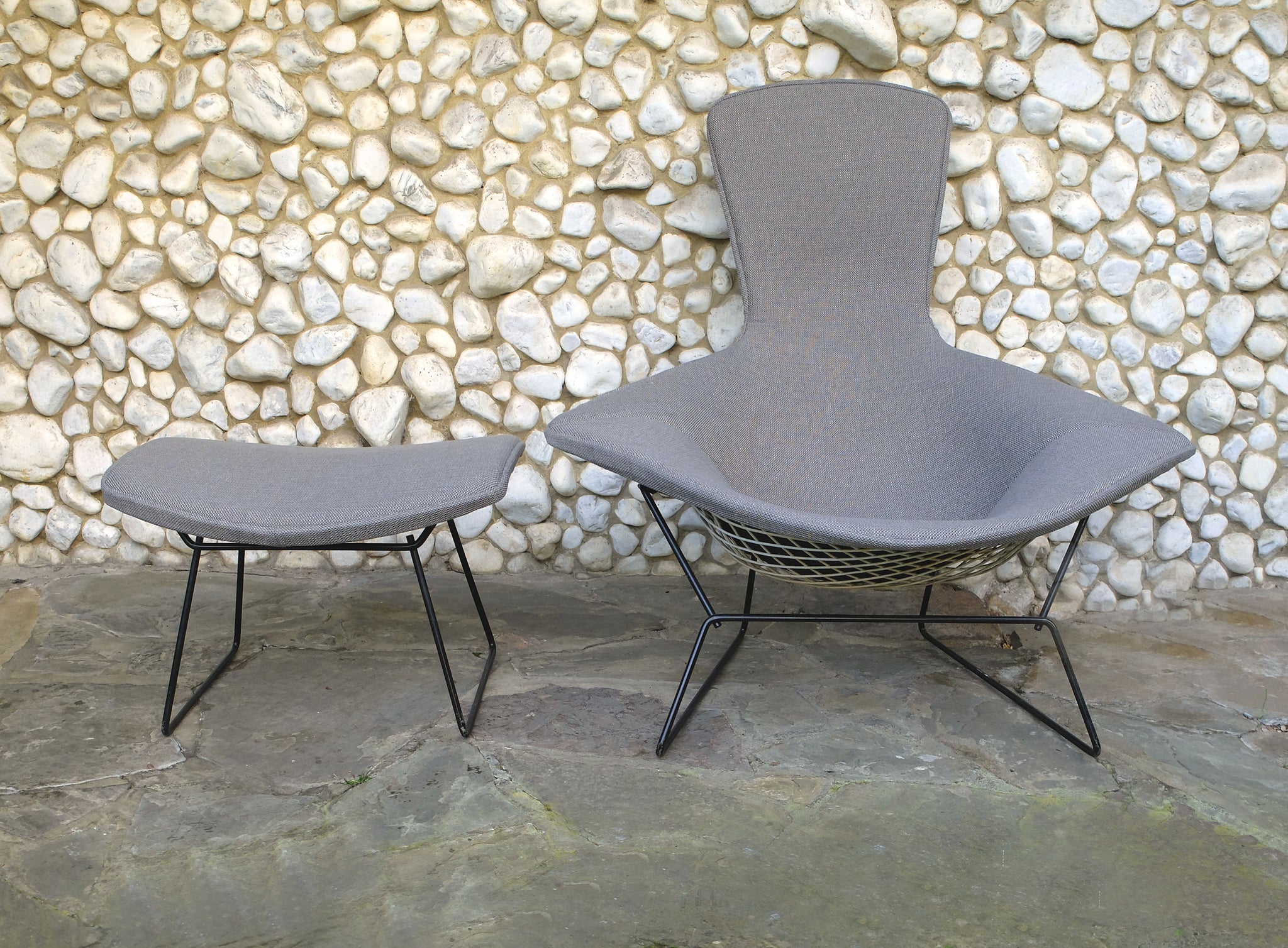 Bird Lounge Chair and Ottoman, Harry Bertoia for Knoll International