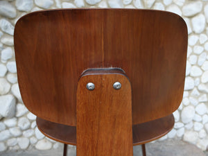 Walnut DCW Chair by Charles & Ray Eames for Herman Miller, 1952