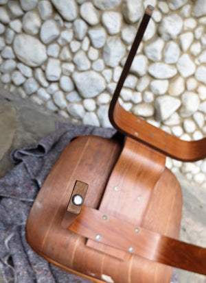 Walnut DCW Chair by Charles & Ray Eames for Herman Miller, 1952