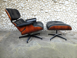 Rosewood Lounge Chair and Ottoman by Ray & Charles Eames for Herman Miller, 1970s