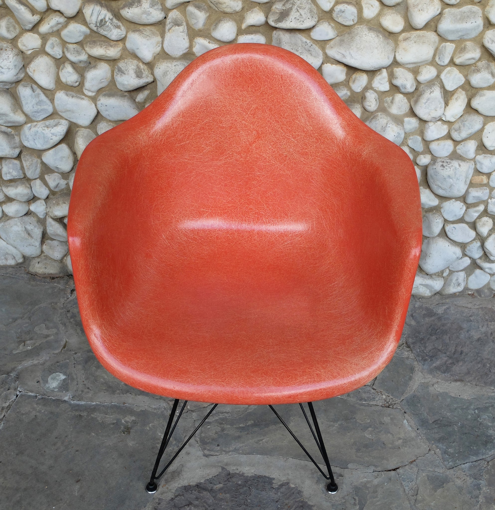 Coral Fiberglass Armchair by Charles Eames for Herman Miller, 1957