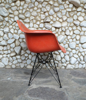 Coral Fiberglass Armchair by Charles Eames for Herman Miller, 1957