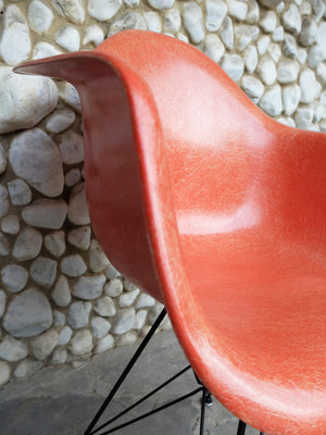 Coral Fiberglass Armchair by Charles Eames for Herman Miller, 1957