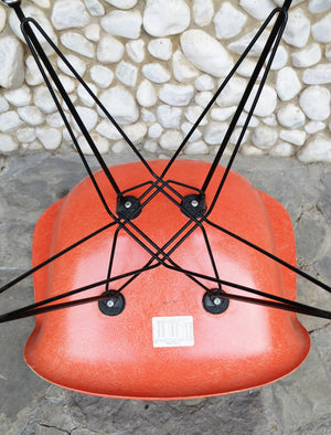 Coral Fiberglass Armchair by Charles Eames for Herman Miller, 1957