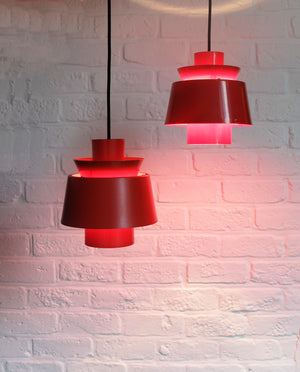 Danish Pendant Lamps by Jørn Utzon for Nordisk Solar, 1960s, Set of 2