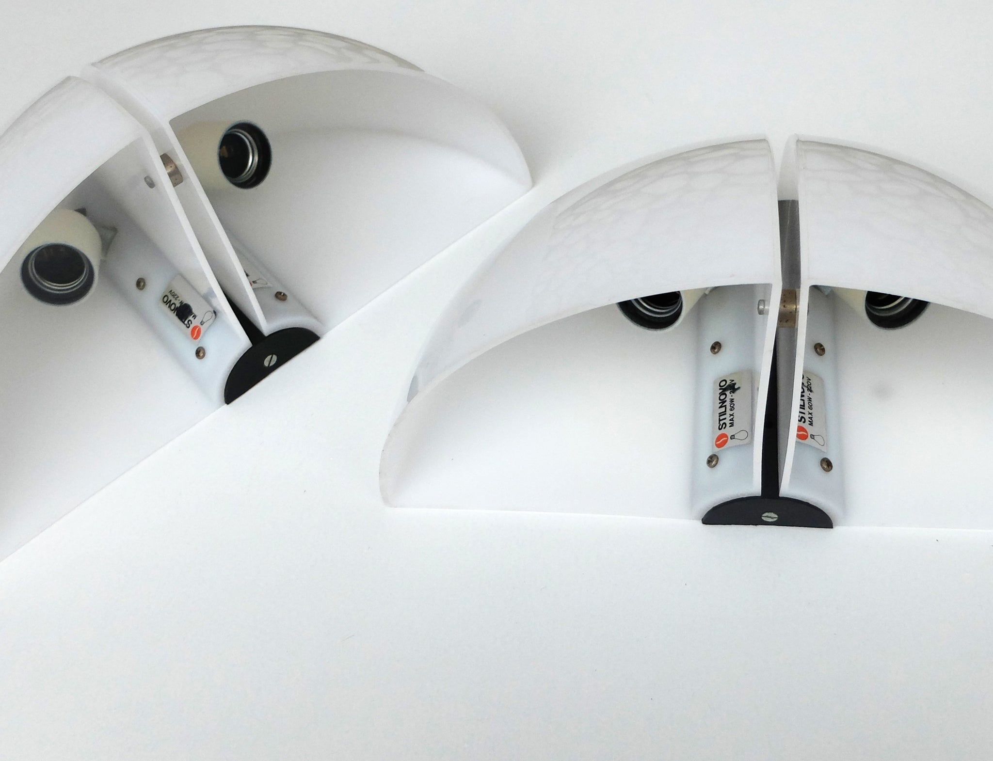 Stilnovo Wall-Lights Spicchio by Danilo Aroldi & Corrado Aroldi 1970s, New Old Stock, set of two