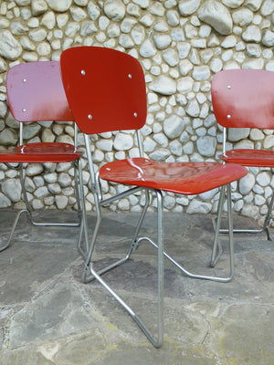 Aluminum & Birch Aluflex Dining Chairs by Armin Wirth. for Ph. Zieringer KG, Set of 4