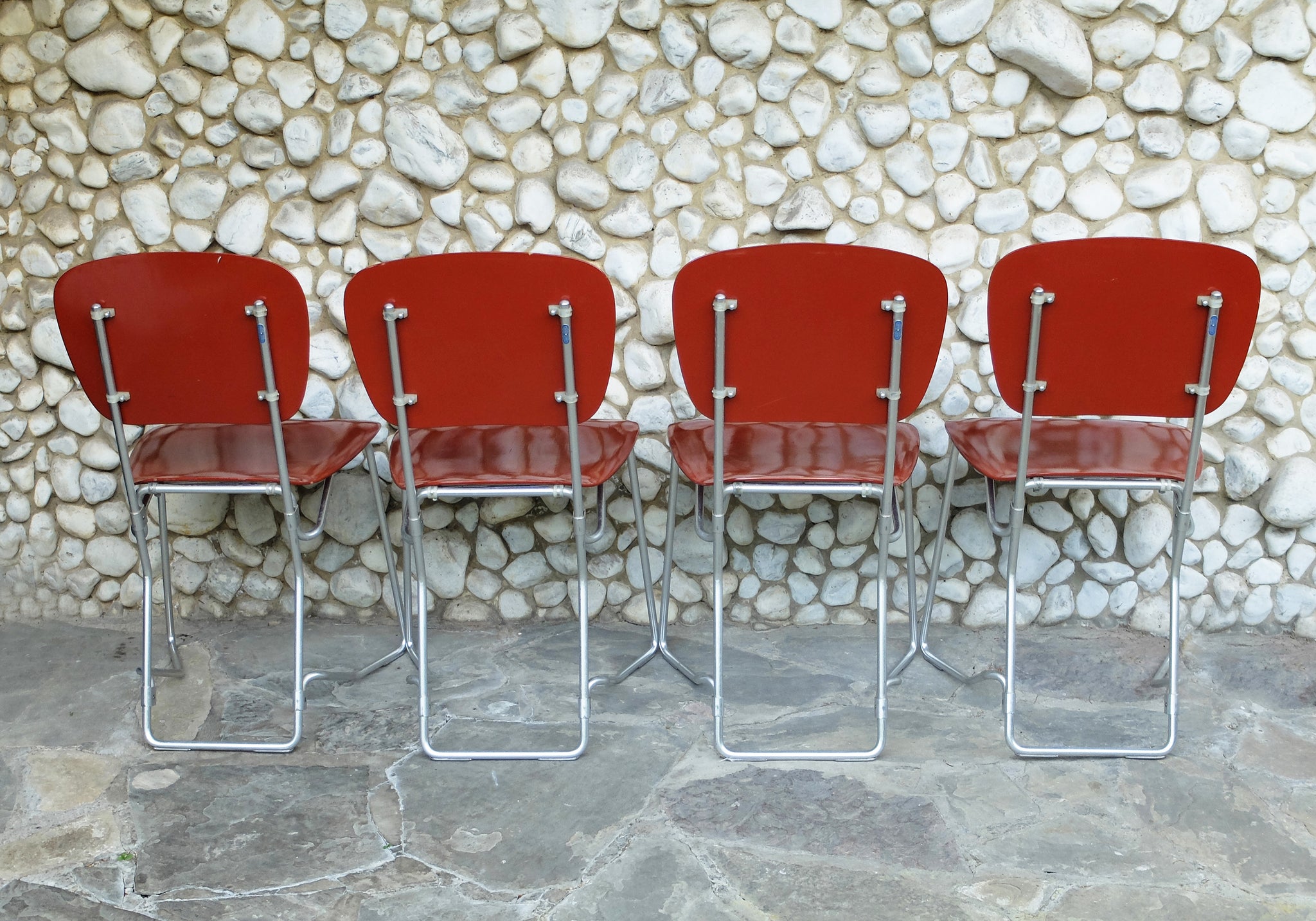 Aluminum & Birch Aluflex Dining Chairs by Armin Wirth. for Ph. Zieringer KG, Set of 4