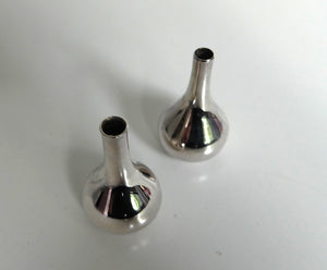 Pair of Dansk Designs Candle Holders “teardrops” silver plated