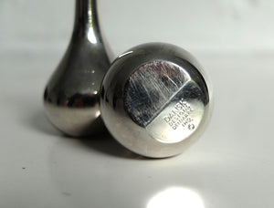 Pair of Dansk Designs Candle Holders “teardrops” silver plated