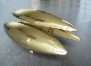 Mid-Century Brass Kastor Wall Lights, Jo Hammerborg for Fog &Morup, Denmark, pair