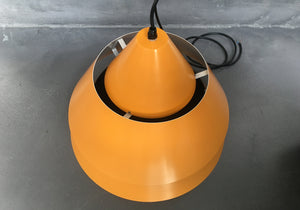 Mid-Century Danish Zone Pendant Lamp in Bahama Yellow by Jo Hammerborg for Fog & Mørup, 1960s