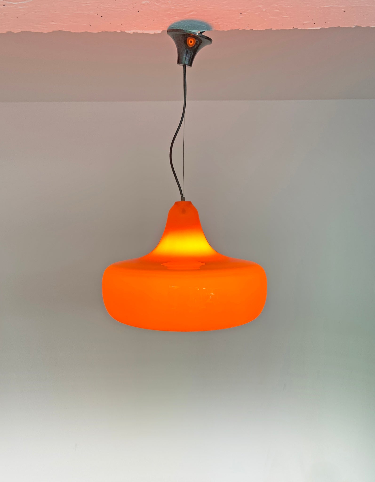 Mid-Century Murano Glass Pendant Lamp by Alessandro Pianon for Vistosi, 1960s