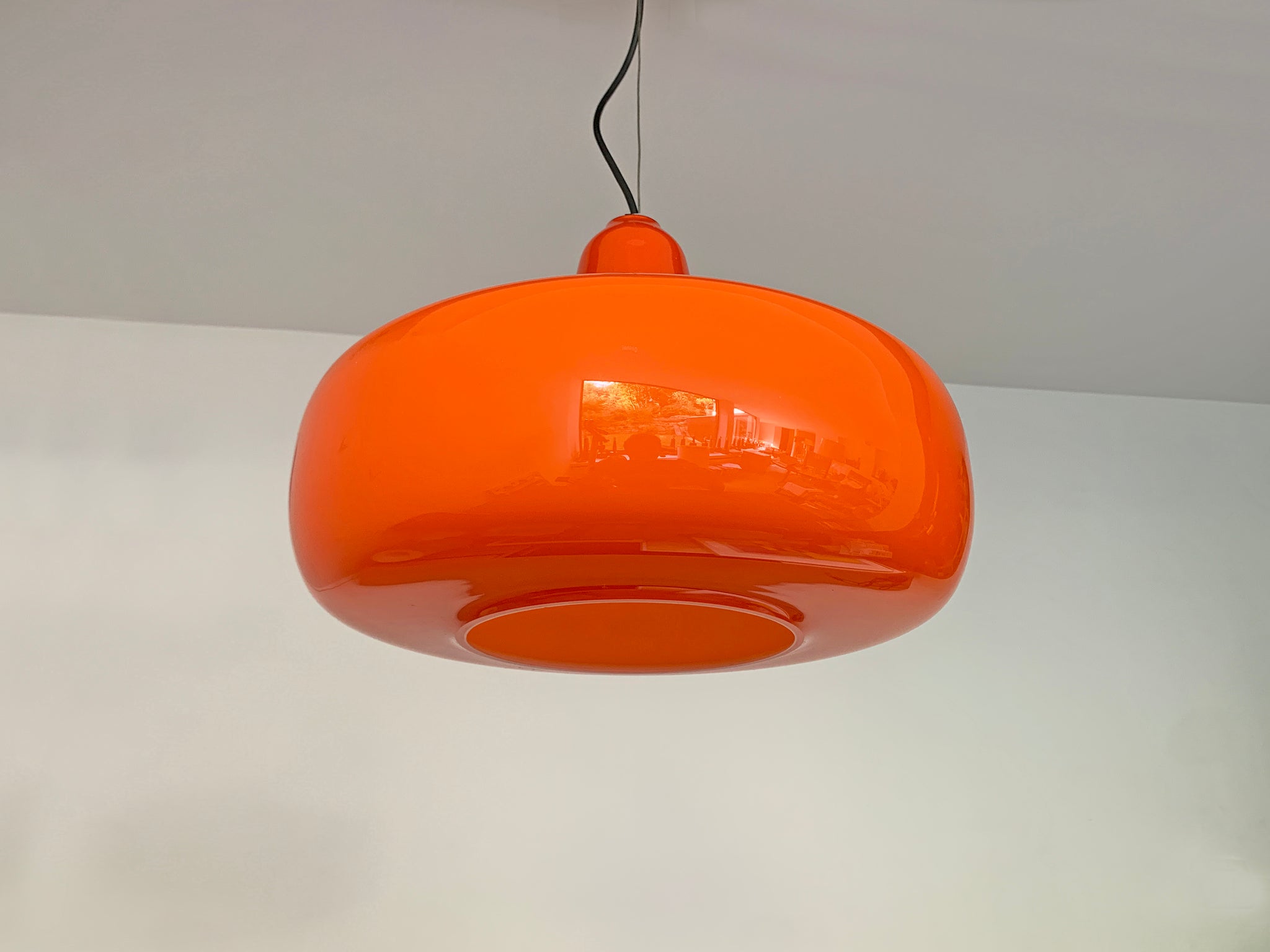 Mid-Century Murano Glass Pendant Lamp by Alessandro Pianon for Vistosi, 1960s