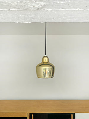 Vintage Golden Bell Pendant Lamp by Alvar Aalto for Louis Poulsen, 1960s