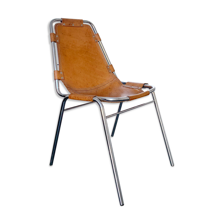 Vintage Les Arcs Dining Chair by Charlotte Perriand N°2, 1960s 